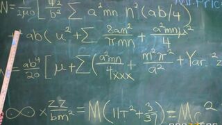 The teacher fucks his student Tracy on the table hard
