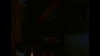 A girl in medieval clothes is fucking with a guy who loves big tits
