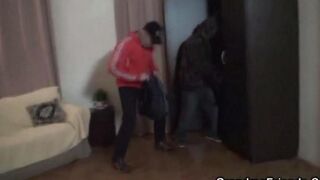 Old grandfather fucked by a hot young grandmother and grandson