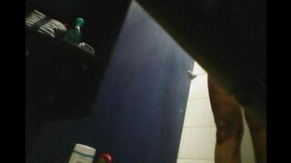 A girl has no shame and cames naked in the shower