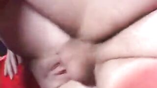 A girl with her hands tied up is being roughly fucked