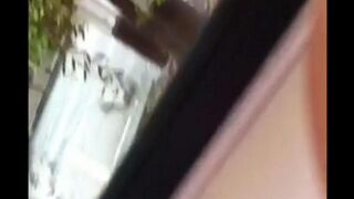 A guy came out to the street and began to play with his cock