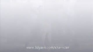 Anime woman fucked by two huge monsters in an intense scene