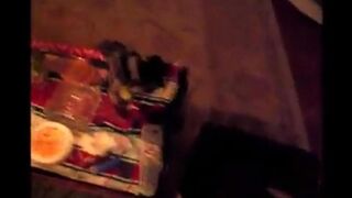 A drunk girl ended up in the trash and started to suck someone's penis
