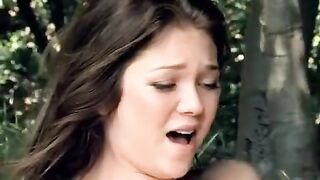 Two lesbians are fucking in the park during a romantic picnic
