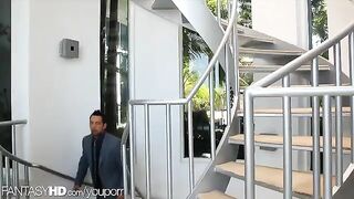 A masseuse has two male clients at her home at the same time