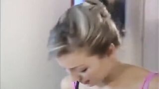 Babe was fucked in her ears by two guys with hard dicks
