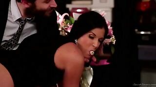 A boss licks the hairy pussy of his secretary