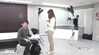 Japanese girl at the casting, a new porn star is born