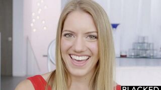 Blonde girl in anal sex with a black man who has a huge cock