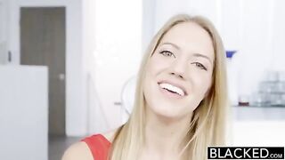 Blonde girl in anal sex with a black man who has a huge cock