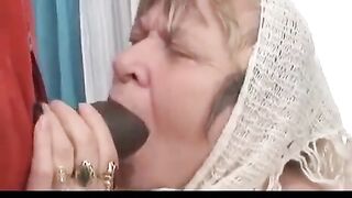 The old Negro with a big dick fucks his grandmother