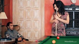 The guy made a cunnilingus on the wet pussy of a beautiful girl