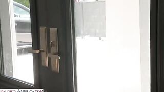Skinny brunette gets her butt smashed by a juicy cock