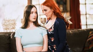 My stepmother is red-haired and sexy. She taught me how to finish