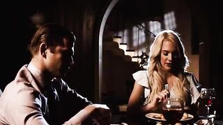 Romantic sex of rich couple with a happy ending