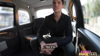 The taxi girl is fucking with her passenger in a parallel universe