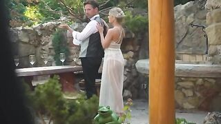 Double penetration for the newlyweds in their honeymoon. A daring threesome idea