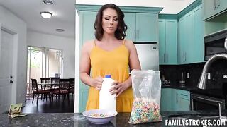 A hot girl is having fun while her husband is not at home