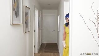 A girl is getting prepared to be fucked by a black guy
