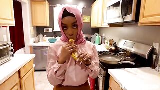 A silly American guy got fucked by a black chick in POV style