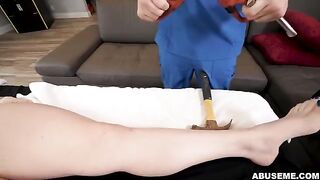 Rough massage with intense and extreme sex play