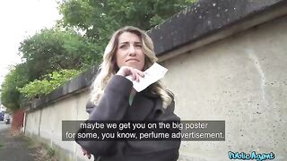 Blonde French teacher gets her pussy filled with cum for money