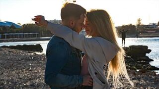 Total satisfaction from a passionate encounter with a young lover, full of tender moments