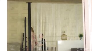 A man has sex with two girls at the same time. It is a usual thing for them