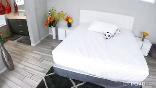 The coach fucked the girl in her sweet pussy and came inside