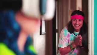 Sex on the bed with a playful twist