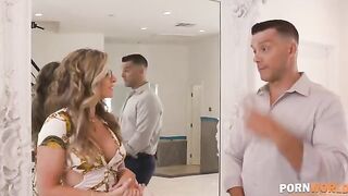 A busty blonde MILF, Cory Chase, gets her asshole gapped by a real estate agent