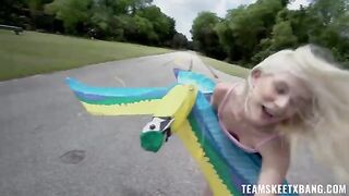 A nympho girl wants to get fucked outdoors, fitting her wild vibe