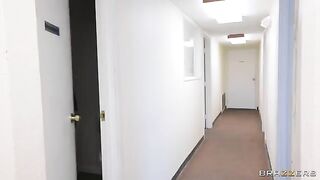 Nurse assists with ass care at assisted living facility