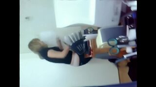 A hot Kazakh woman is fucking with her colleague in a steamy scene