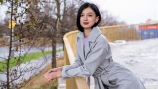 A small dick Russian is quiet and unobtrusive in public