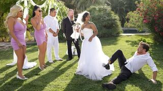 The bride is about to get fucked by all in a row
