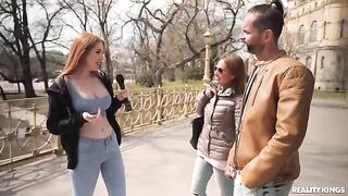 Two red-haired beauties have an intense interboob sex session