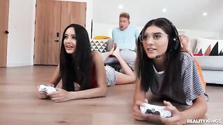 A couple has sex while their roommates are playing games