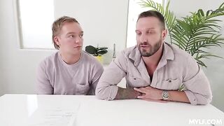 A stunning fake housewife gets fucked by two guys