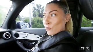 A hot and hungry cop got me to suck cock in the car