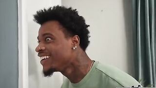 A black guy was passionately fucked by a hot cougar