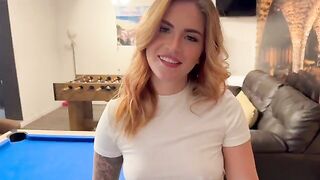 The guy played pool and had sex with a girl after losing