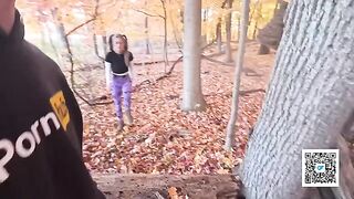 A couple has fun sex in the park, just like in their homemade videos