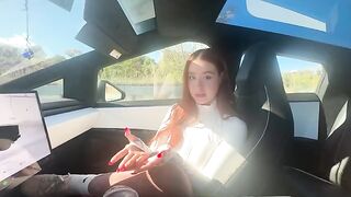 In a cybertruck, I'm gonna give you an exclusive HD treat