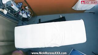 A horny masseur man fucks a 19-year-old girl after massage
