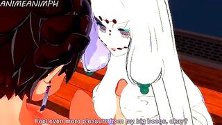 The Spider Demon (Mother) fucks with Tanjiro Kamado in an intense 3D uncensored scene