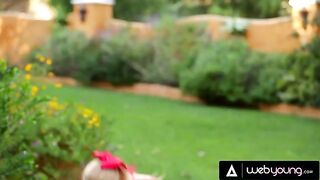 Two cheerleaders, including the stunning Ariana Marie, make a video for their team