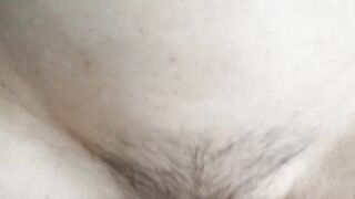 Skinny MILF with hairy pussy begs for hard fuck and she loves it