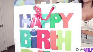 Busty stepmom Victoria June satisfies her stepson's birthday wishes